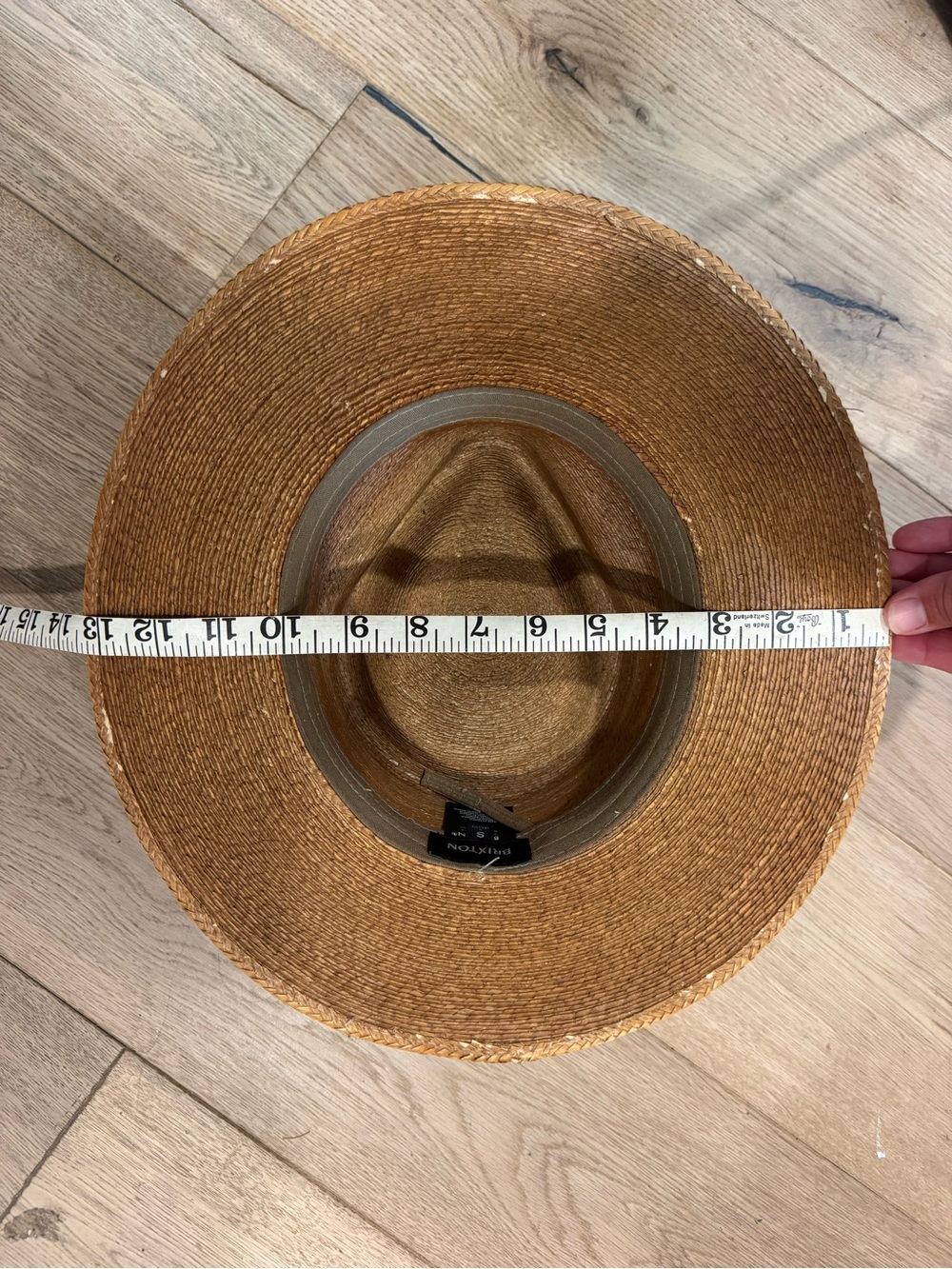 Brixton Marcos Fedora straw hat - TOFFEE - sz SMALL - Picture 9 of 9